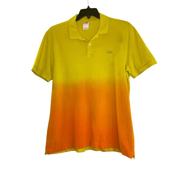 Lacoste LIVE L!VE- Short sleeve polo size 7, Large slim fit, orange/yellow - Picture 2 of 11